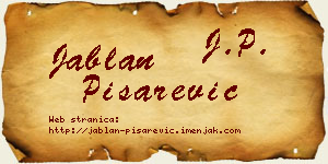 Jablan Pisarević vizit kartica